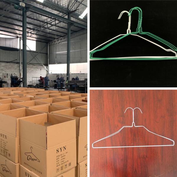 Rounded Hook End White Wire Coat Hangers , Dry Cleaner Shirt Dryer Hanger