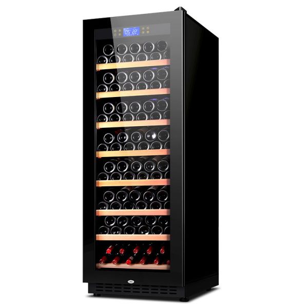 Freestanding Wooden Wine Cooler Cabinet with Digital Touch Control and Adjustable Shelves