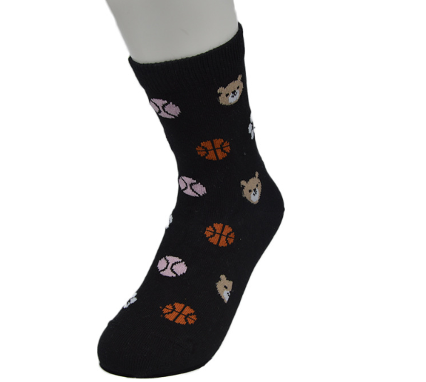 Colorful Cotton Organic Mens Sports Socks , Jacquard Fabric Sports Team Socks