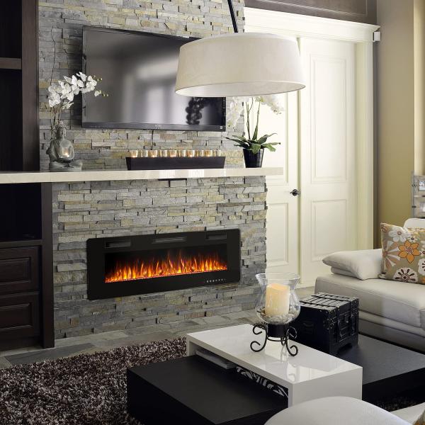 1000 Square Feet Heating Area Electric Fireplace with 3D Flame and Eco-friendly Design