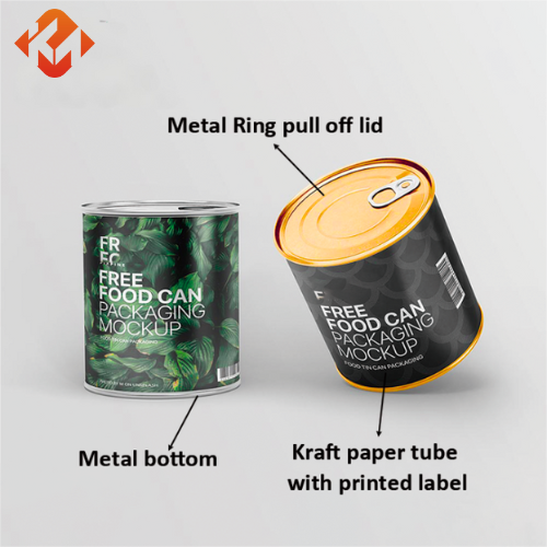 Boîte en fer blanc vide en papier de qualité alimentaire pour la mise en conserve, l'emballage alimentaire, couvercle en métal écologique, emballage pour thé au lait en poudre