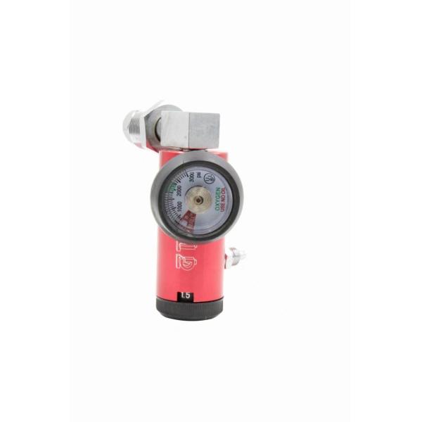 Oxygen Aluminum Cylinder Regulator, Green Anodized Aluminum, 0-8 Lpm 870 Cga
