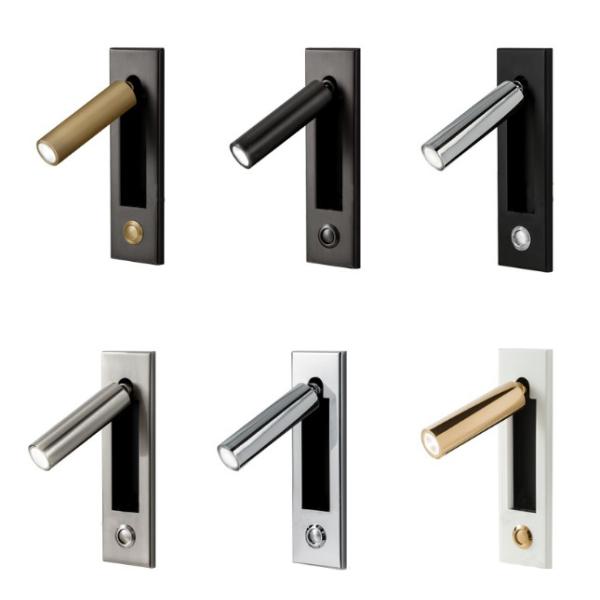 Contemporary embedded mounted Gold Brushed led wall lamps 3W led wall light led reading bedside wall light