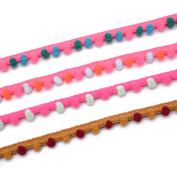 Mix Color High Tenacity Pom Pom Trim DIY Ball for Bags