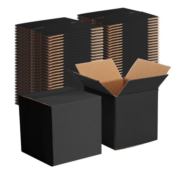 Custom Black Corrugated Shipping Boxes 3 5 7 Layer Heavy Duty