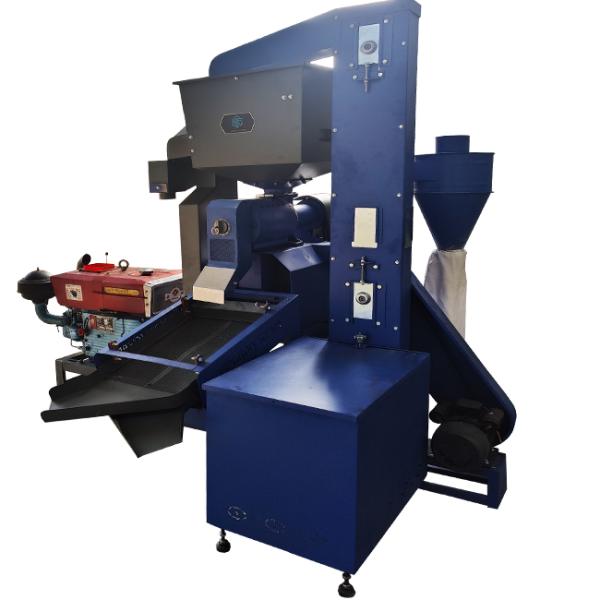 22HP Diesel Engine Commercial Rice Mill Machine 800kg Per Hour