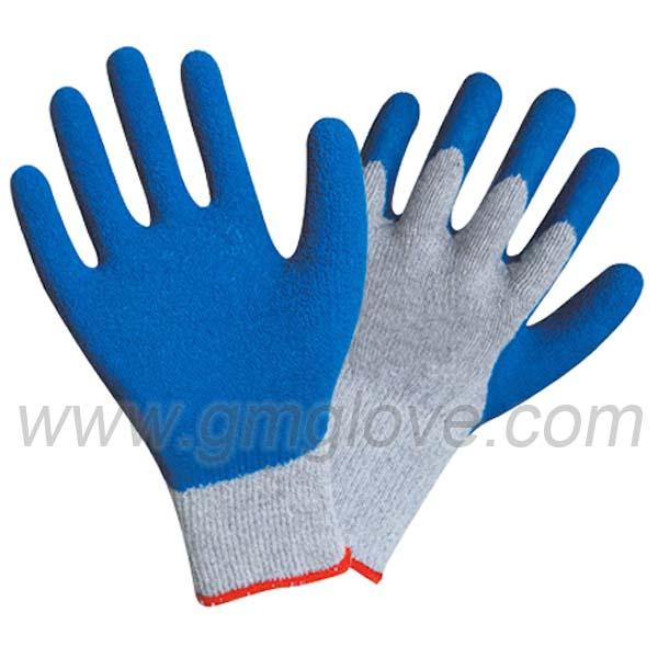 Latex Palm & Thumb Coated Safety Gloves, Cotton Yarn
