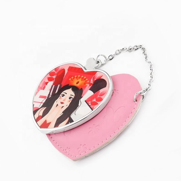 Unique Sublimation Compact Mirror With Case Blanks Custom Pocket Mirror