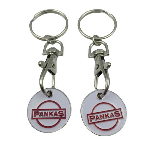 Promotional Custom Size Soft Enamel Metal Trolley Tokens Color Filled Branding