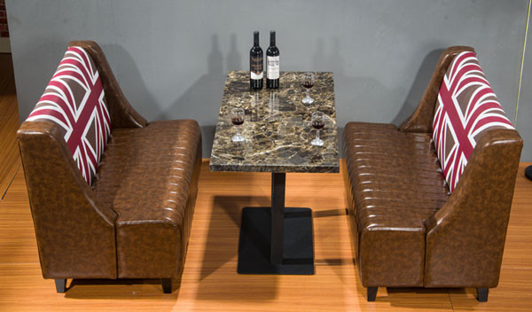 Суд посадочных мест банкетки ресторана коммерчески будочки Англии усаживая кожаный современный