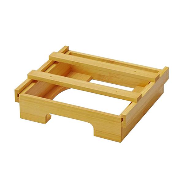 Waterproof Bamboo Small Kitchen Shelf Storage Paper Plate Dispenser Holder 10 Inch