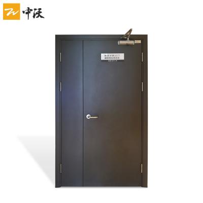 portes en acier épaisses de sortie de secours en métal de porte de sécurité incendie de 45mm avec la finition de revêtement de poudre