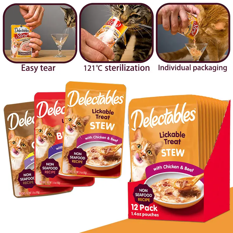 Customized Pet Product Packaging Colorful Dog Snack Packaging