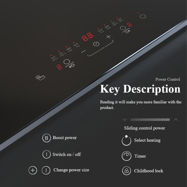 Waterproof  Ceramic Hob Stove ,  Double Hot Plate Electric Stove 3000W
