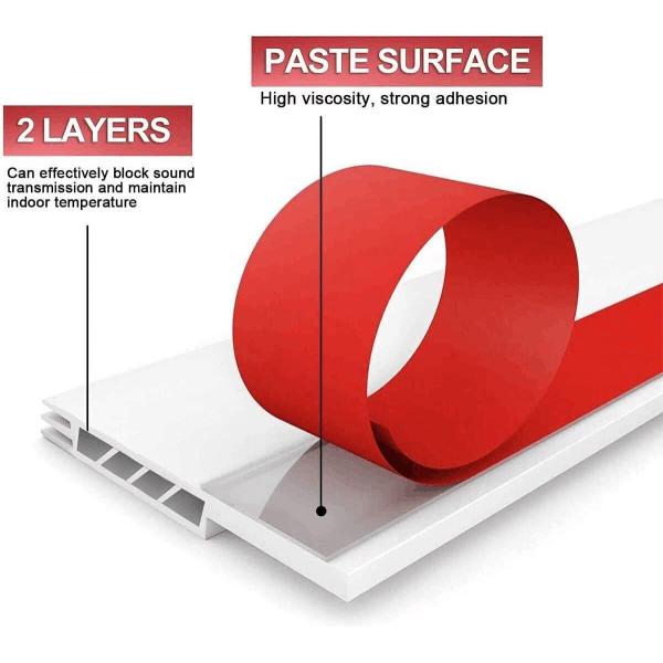 Self Adhesive Soundproof Dustproof Door Bottom Sweep Strip For Exterior & Interior Doors