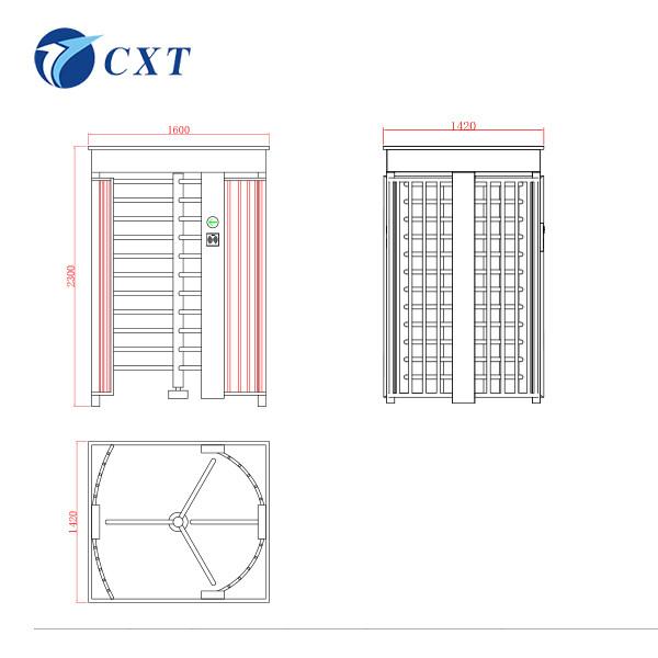 25-30 Person/Min Baffle Gate Turnstile Anti Collision Stainless Steel Z1701B-120