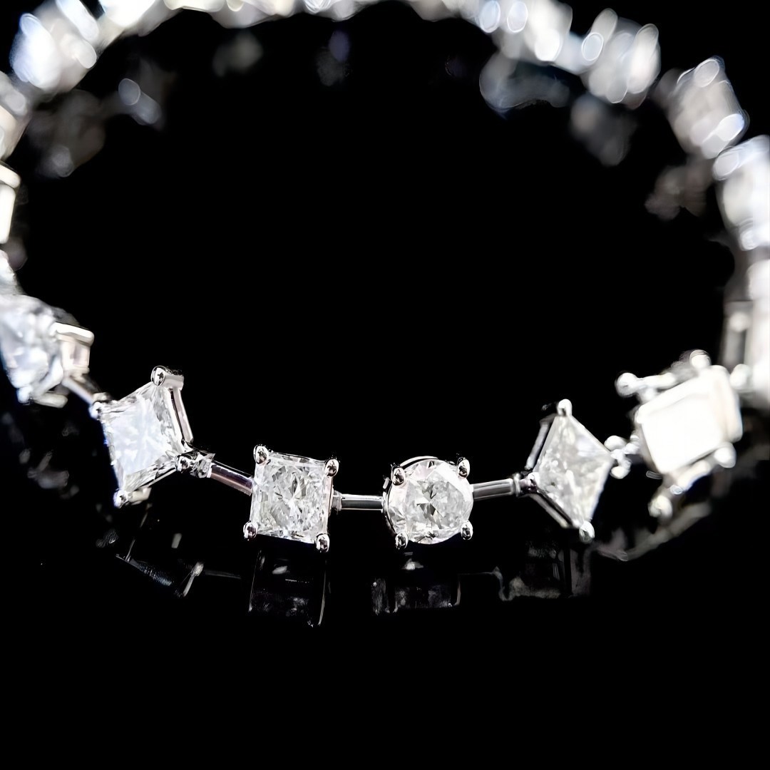 14K Brilliance Lab Grown Man Made Diamond Bracelets Star Fashion Style