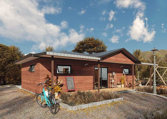 Светлые наборы дома передвижных домов железного каркаса Prefab для построения плакирования металла WPC
