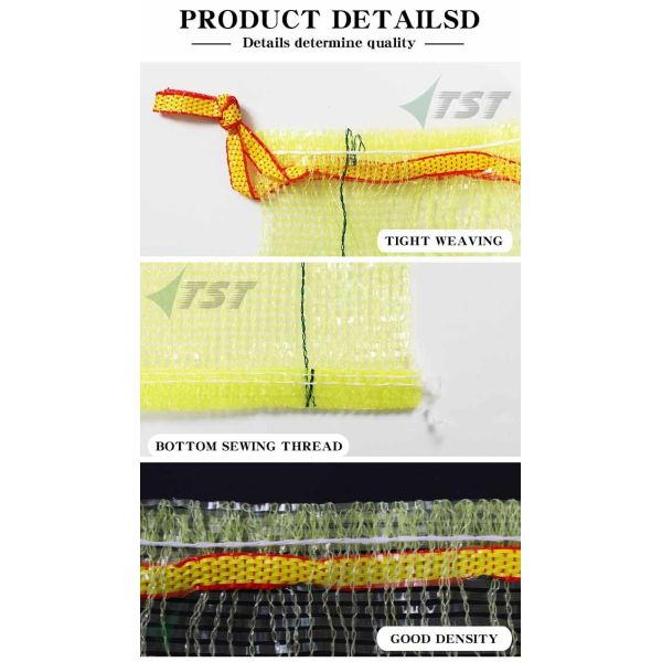 55x102cm 55x100 cm Polypropylene  Tubular Mesh Bag For Potato packing