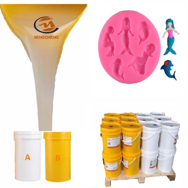 High Tear Strength 15-17 N/mm Platinum Silicone Rubber For Mermaid Handicraft Silicone Mold Working Time 30-40 Minutes