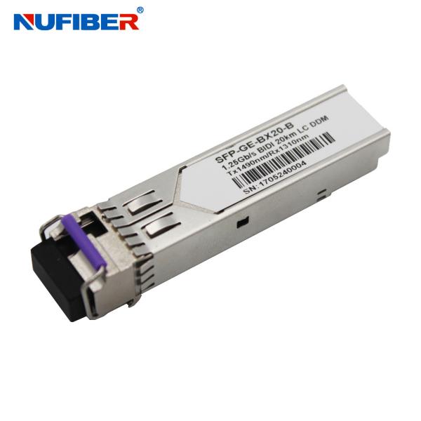 Singlemode SFP Fiber Module 1310nm 1490nm 20km For High Speed Signal