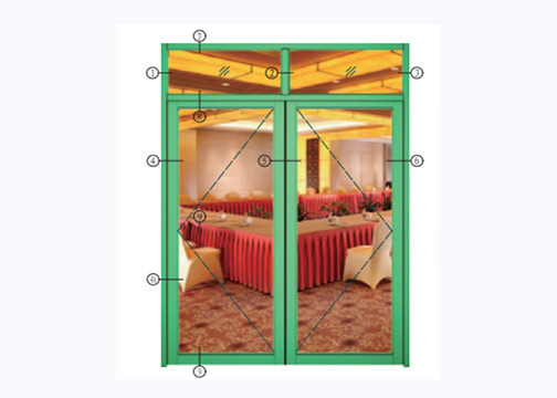 Springdoor Thermal Break Aluminum Door Profile Frame Extrusions