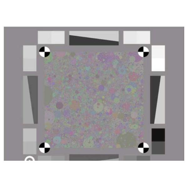 Dead Leaves Target – Colored YE0276 Texture Loss Analysis Resolution Test Chart