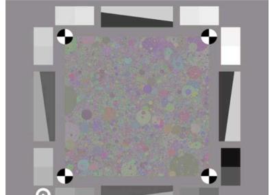 Dead Leaves Target – Colored YE0276 Texture Loss Analysis Resolution Test Chart