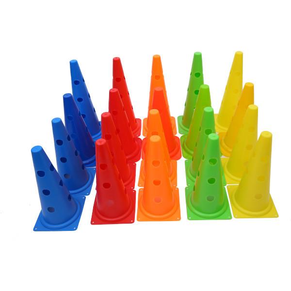 38cm 48cm Agility Soccer Training Equipment Plastic Cones For Sports