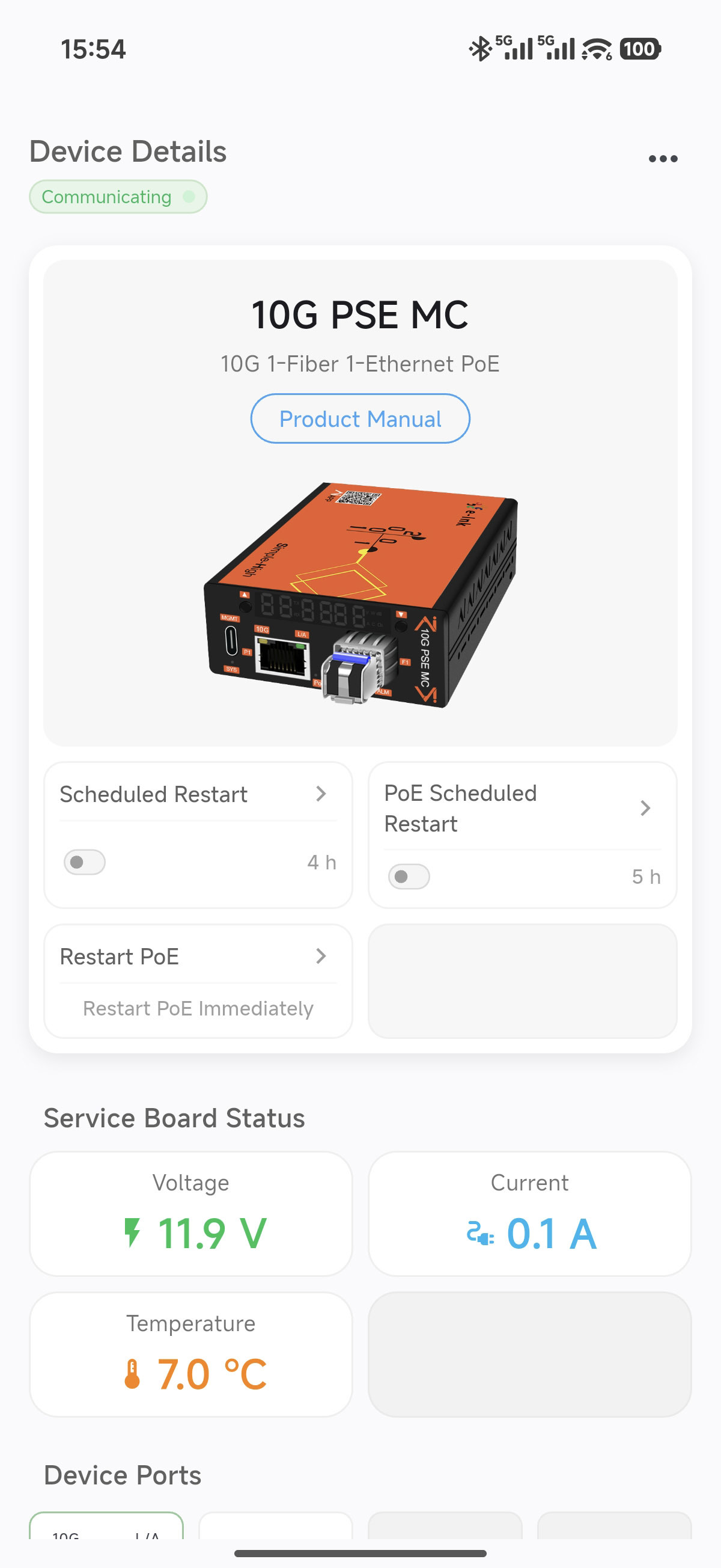 AI Smart Managed 10G/5G/2.5G/1G/100M RJ45 to 10G SFP+ PoE Fiber Media Converter