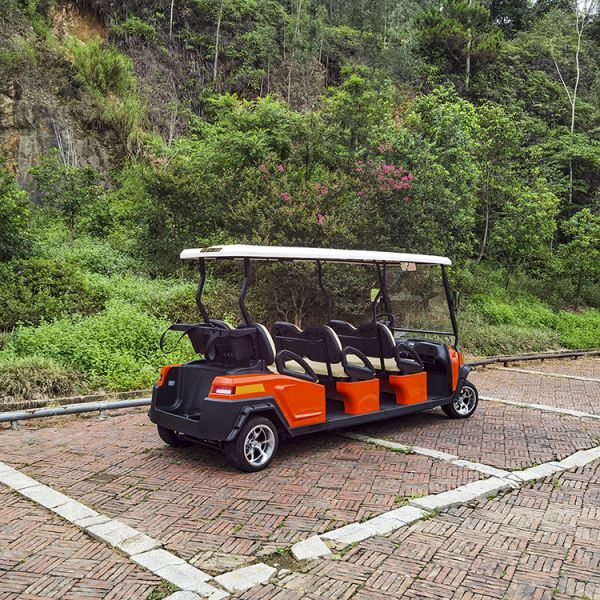 High Atmosphere Elegant Electric Golf Buggy 6 Seats Large Space carried Safe 48V Lithium Battery