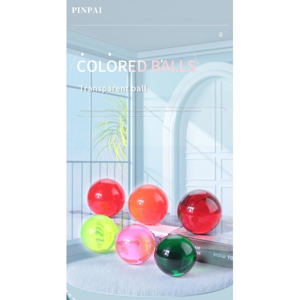 шарик хрустального шара шариков 40mm 50mm прозрачный жонглируя красный голубой акриловый