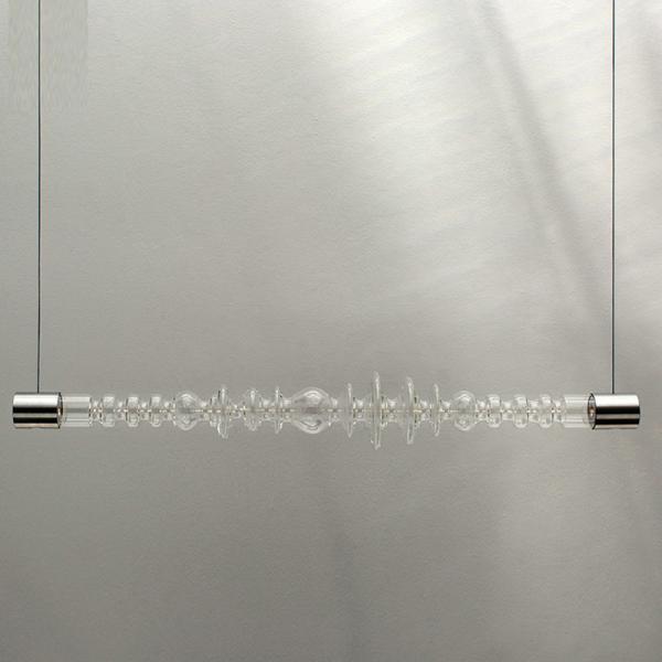 Postmodern minimalist restaurant lamp nordic long glass office exhibition hall chandelier