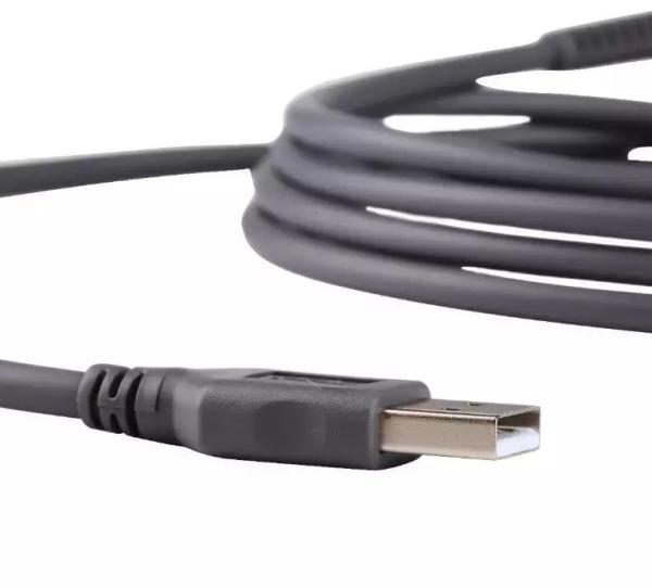 Grey 2M USB To Rj45 Cable , USB Cord For Scanner LS2208 LS4208