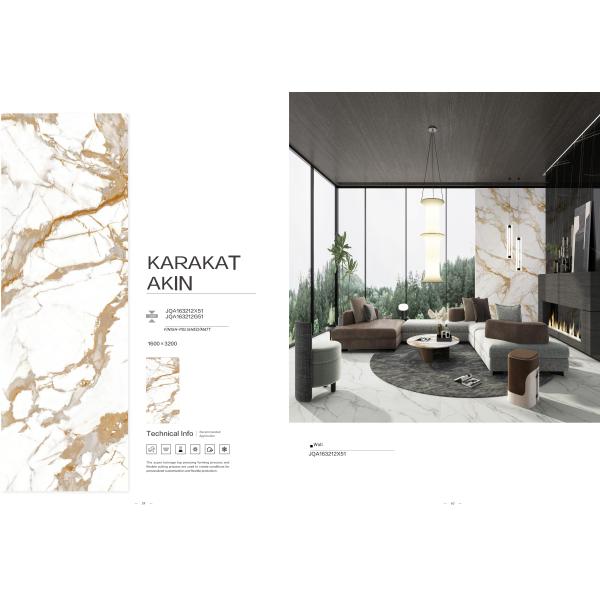 Крытый застекленный шифер 1600*3200мм пола душевой плитки фарфора керамический мраморный