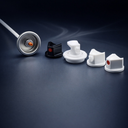 Premium Color-Coated Male Aerosol Paint Valve with Actuator