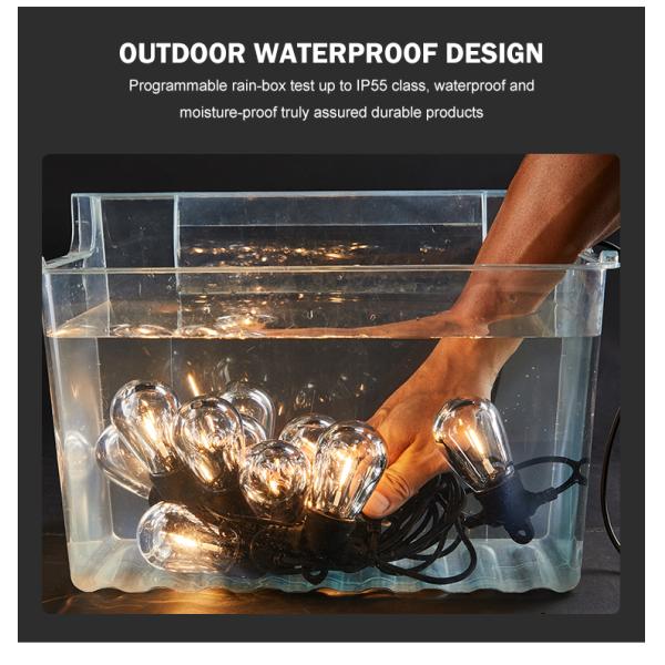 теплый белый солнечный свет прокладки 2700K, солнечные света строки праздника для двора парка патио