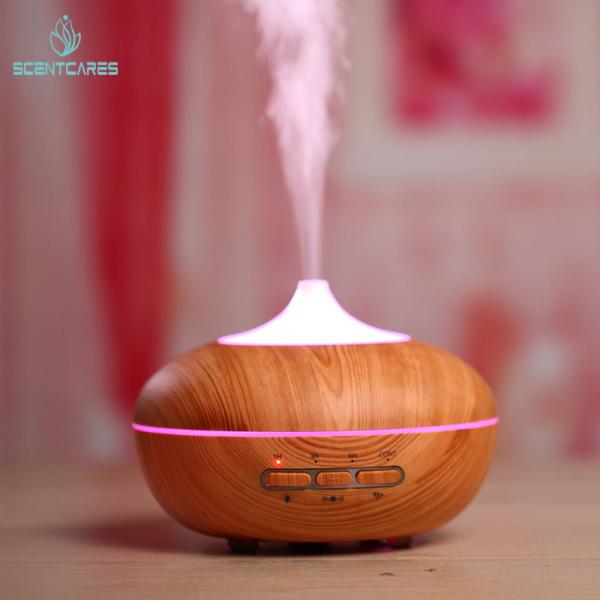 Humidificador ultrassônico 12W da grão da madeira do ABS 35ML/H 210ml dos PP
