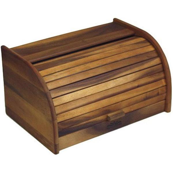 Caja de pan de bambú de madera de acacia grande de madera personalizada. Caja de contenedor de almacenamiento con tapa para cocina.