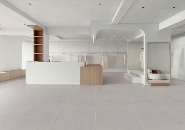 Light Grey Matte Soft Glazed Porcelain Tiles 600x1200mm