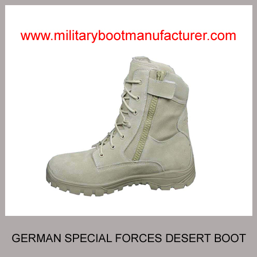 Wholesale China made Germany Special Forces Military PU Rubber Dual Density Sole Light-weight Tan Color Desert Boot
