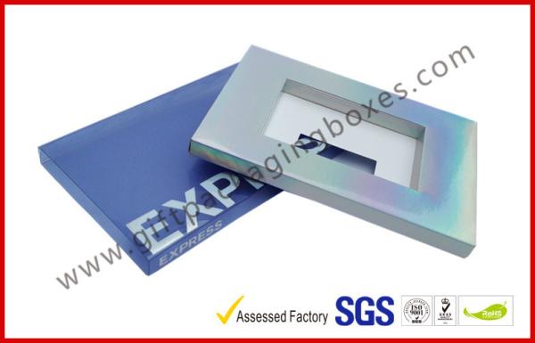 Silver Envelope Card Board Packaging Boxes , Clear Plastic Sleeve Screen Protector Packaging
