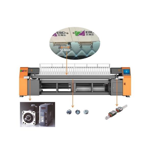 Two Servo Motor quilting with embroidery machine For Foot Pad / Bed Cover