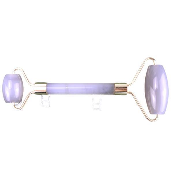 Gray Face Massage Agate Roller for Natural Skin Care and Facial Slimming