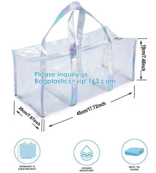 Eco Shopping Bags Toiletry Kits Pvc Zipper Pouch Makeup Cosmetic Travel Organizer Pocket Shoulder Bag