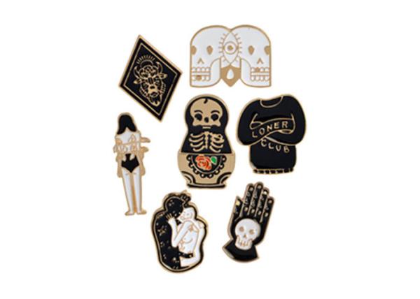 3*4cm Size Custom Soft Enamel Pins , Metal Pin Badges High Strength Materials