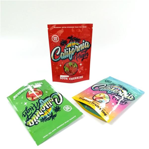 Изготовленная на заказ черная стойка вверх по Childproof застежка-молнии кладет пластиковые мешки в мешки упаковывая сумки цветка пеньки засорителя доказательства запаха съестные