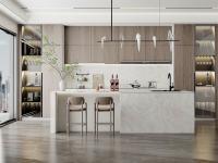 Glossy White U Shaped Kitchen Cabinets Modular Lacuqer Kitchen Furniture