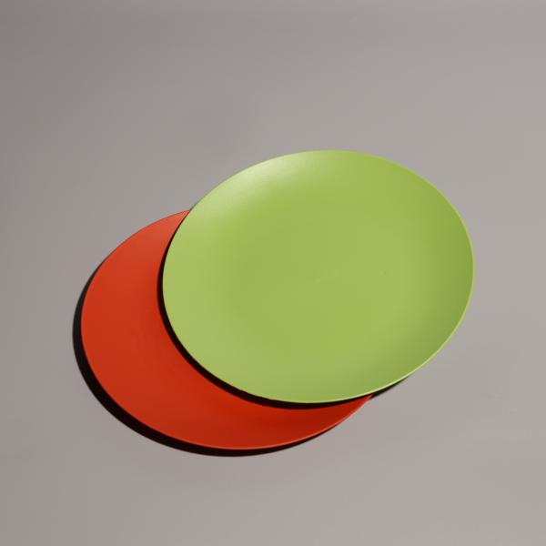 Colored 26mm Bpa Free Plastic Food Plate PP Plate For Space Saving Food Storage