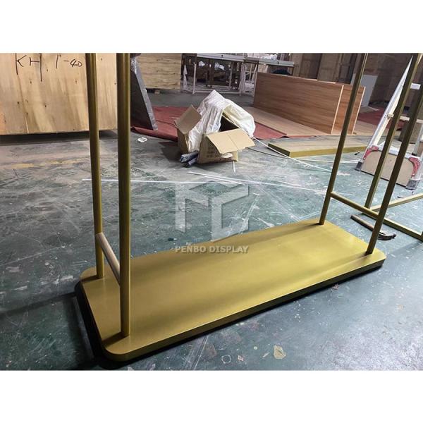 201/304 Steel Electroplated Clothing Shop Display Furniture Racks T5 Lighting